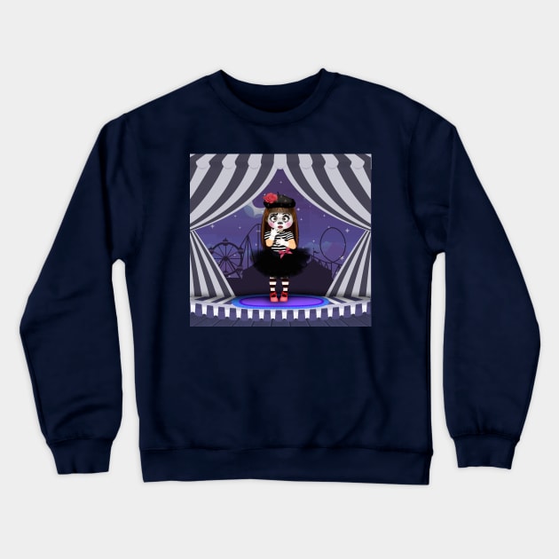 Mime at circus Crewneck Sweatshirt by Paciana Peroni